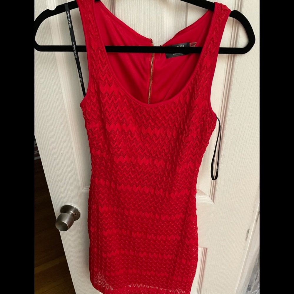 Red guess dress